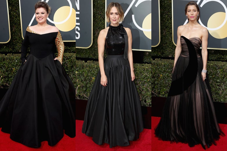 Kelly Clarkson, Sarah Paulson, and Jessica Biel.